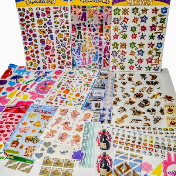 Other - Vintage-Current Stickers Crafting/Scrapbooking Supply Bundle VTG Stickers